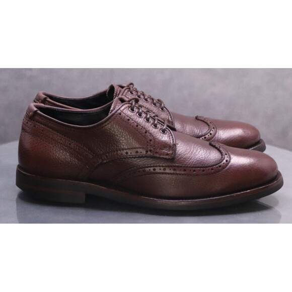 Aquatalia Carson $450 Men\'s Wingtip Oxfords Shoes Sz EU 8.5 US 9.5 Made In Italy main image 10